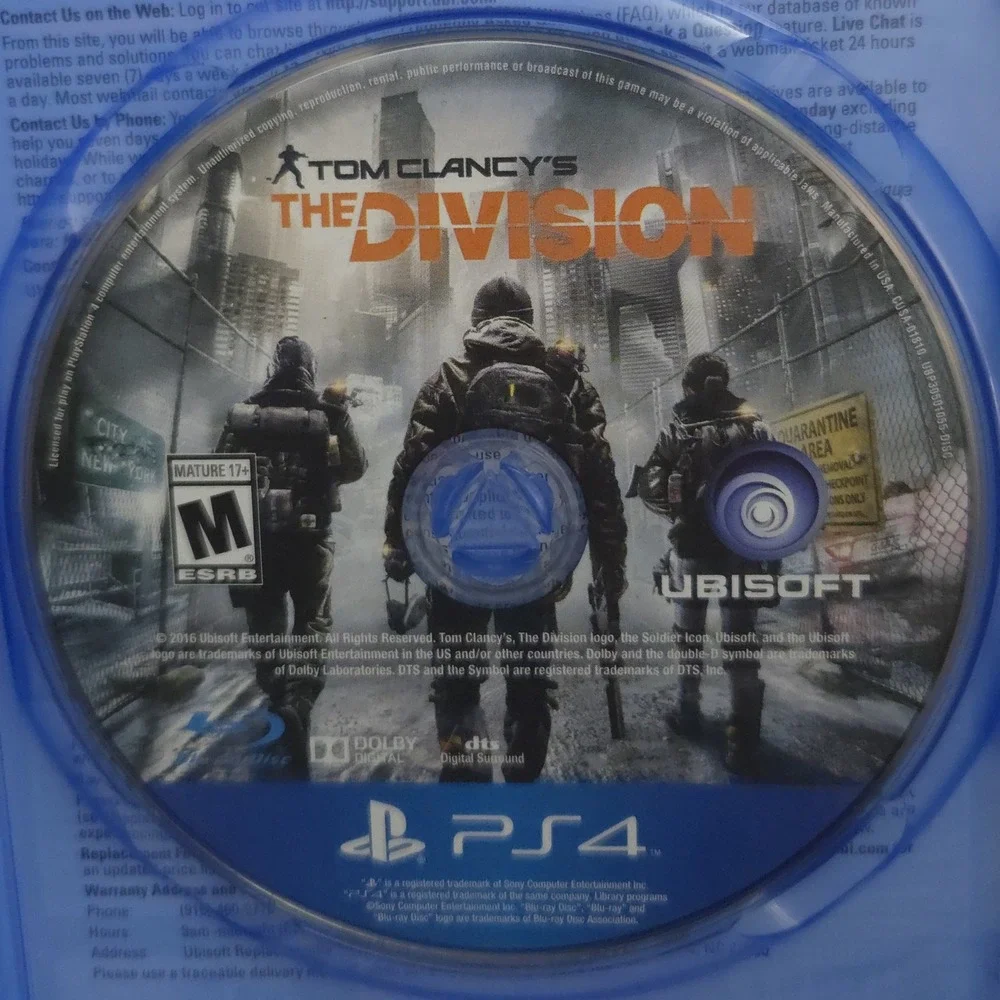 Tom Clancy's The Division - PlayStation 4 (PS4) - Complete in Box (CIB) - Tested